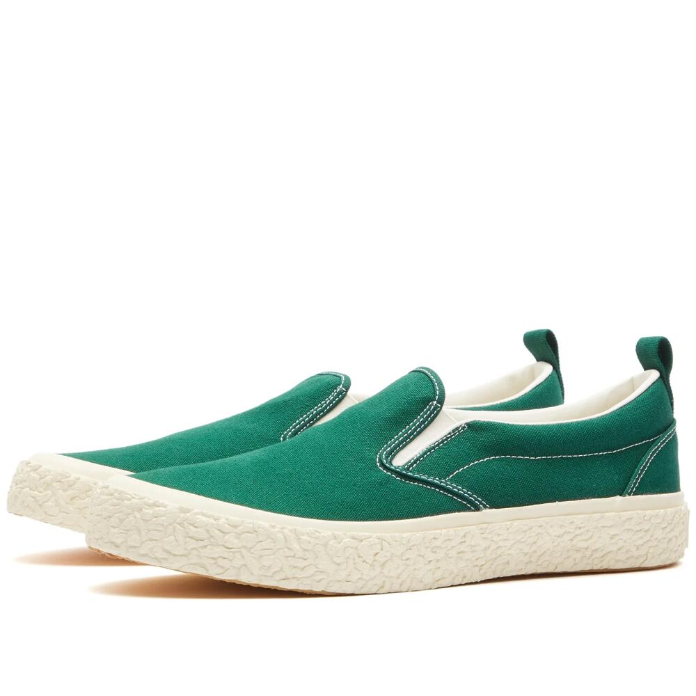 YMC Men's Slip-On Sneakers in Green Cover