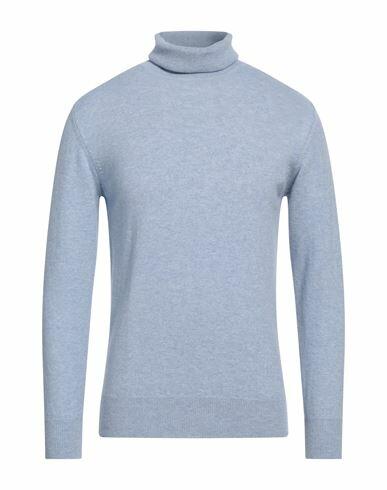 Alpha Studio Man Turtleneck Sky blue Cashmere Cover