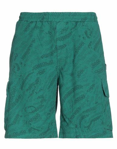 Octopus Man Shorts & Bermuda Shorts Green Cotton Cover