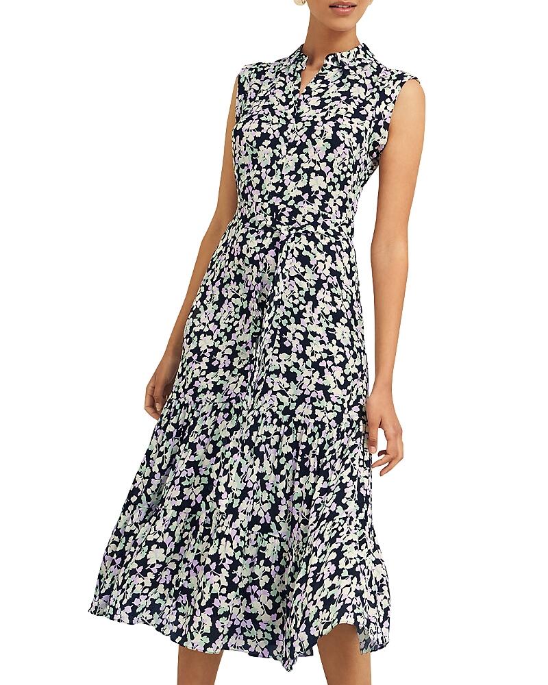 Hobbs London Esme Floral Print Sleeveless Midi Dress Cover