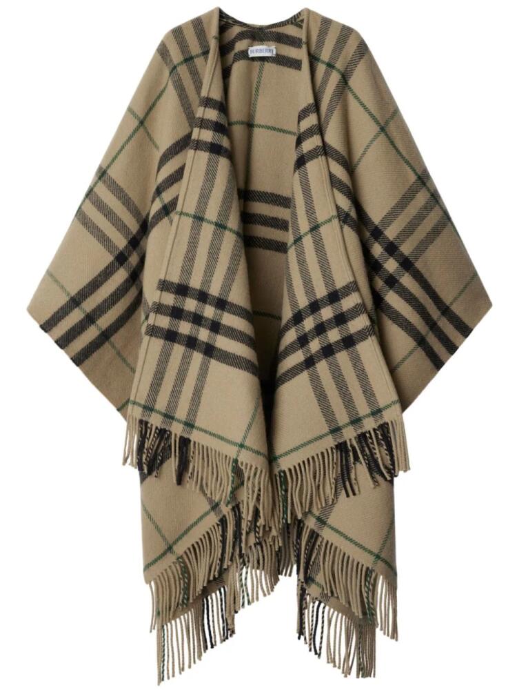 Burberry check cape - Neutrals Cover