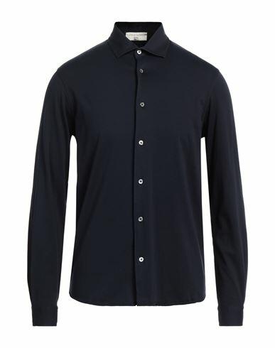 Filippo De Laurentiis Man Shirt Midnight blue Cotton Cover