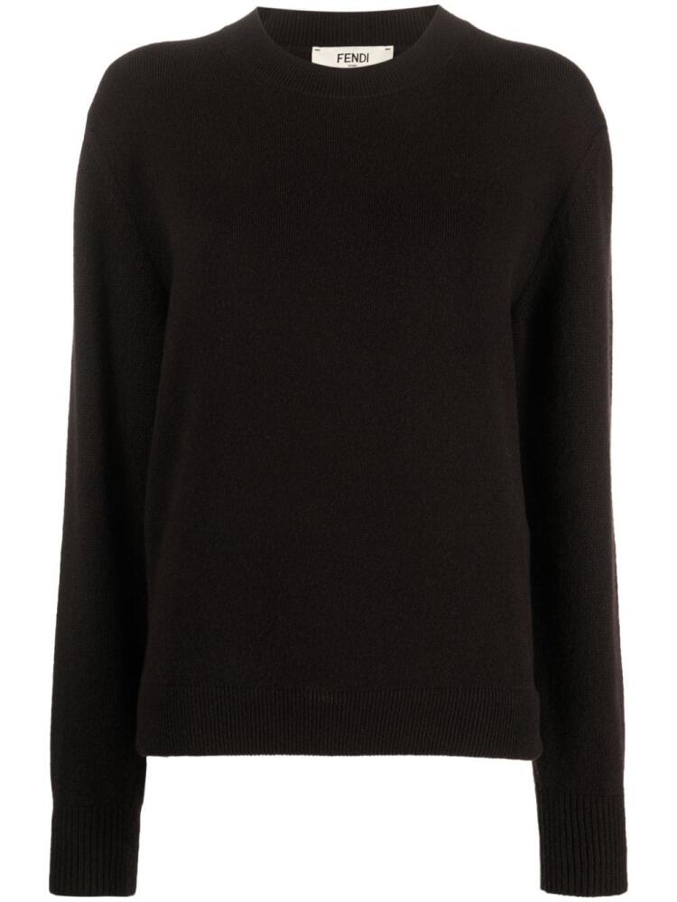 FENDI crew-neck long-sleeve jumper - Black Cover