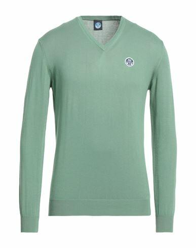 North Sails Man Sweater Light green Cotton Cover