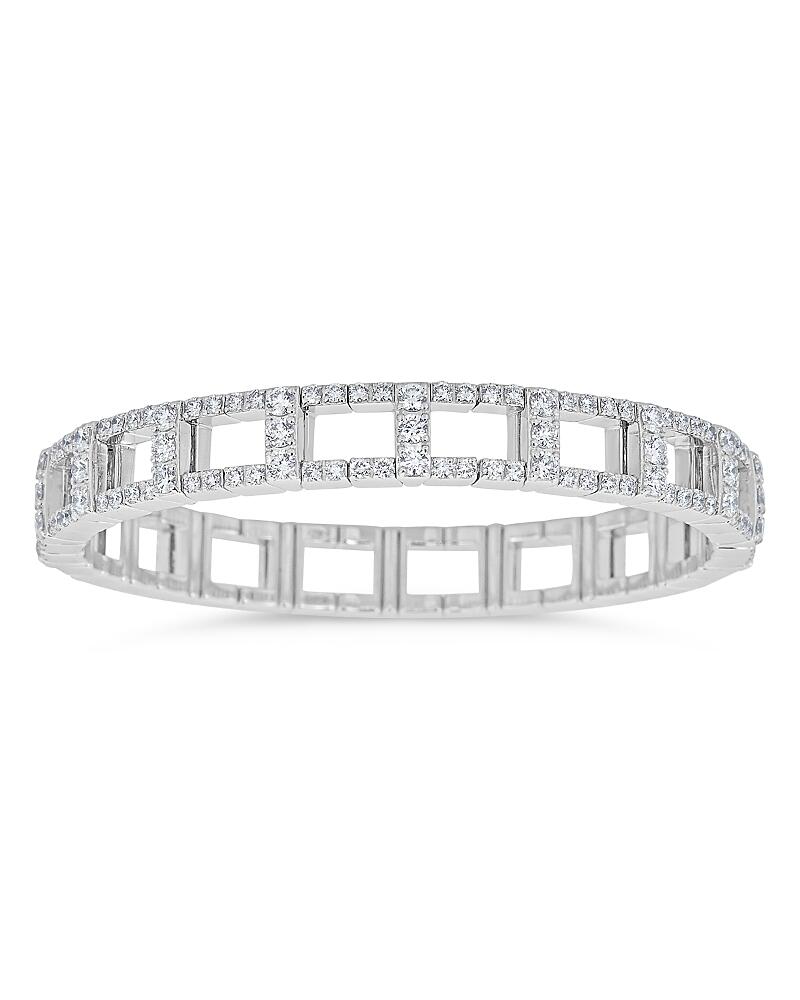 Zydo 18K White Gold Diamond Stretch Bracelet Cover