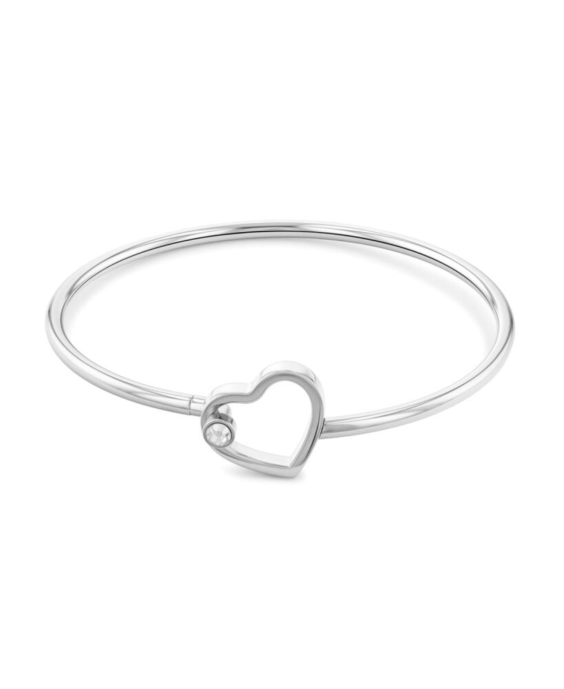 Tommy Hilfiger Open Heart Crystal Bangle - Silver Cover