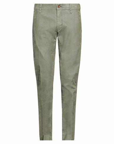 Hand Picked Man Pants Sage green Cotton, Elastane Cover