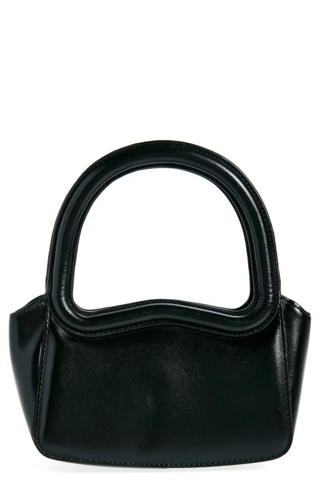 Reformation Mini Luciana Frame Handle Bag in Black Leather Cover