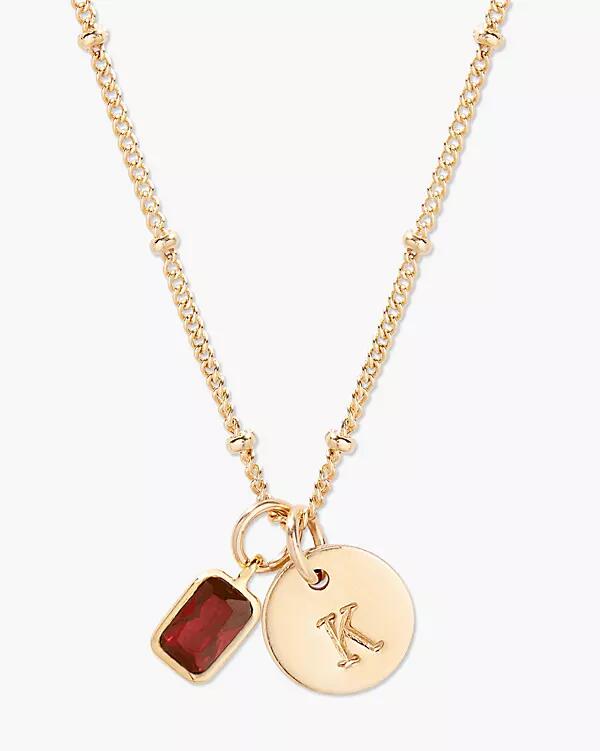 brook & york Custom Birthstone Initial Necklace Cover