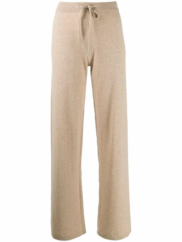 Chinti & Parker wide-leg cashmere track pants - Neutrals Cover