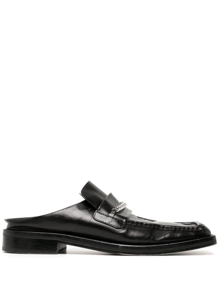 Martine Rose chain-embellished slip-on loafers - Black Cover