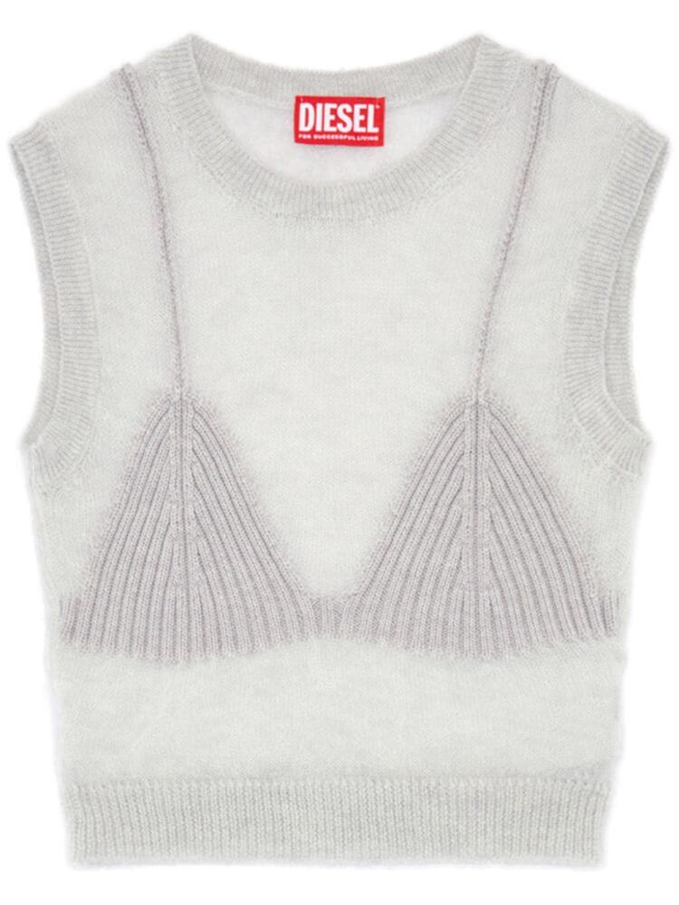 Diesel M-Arostica knitted tank top - Grey Cover