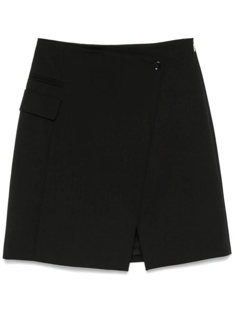 BOSS virgin wool mini skirt - Black Cover