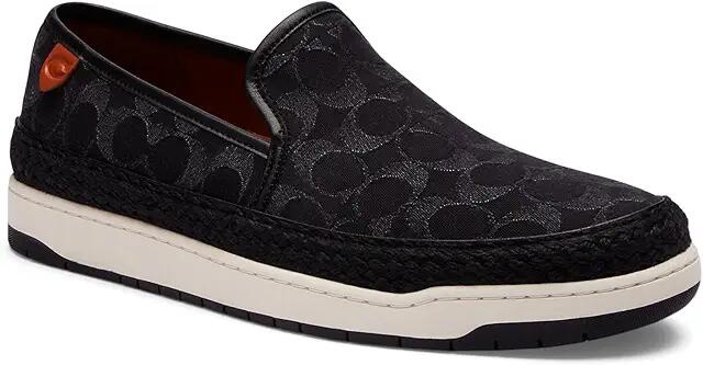 COACH Miles Espadrille (Black Denim) Men's Lace-up Boots Cover