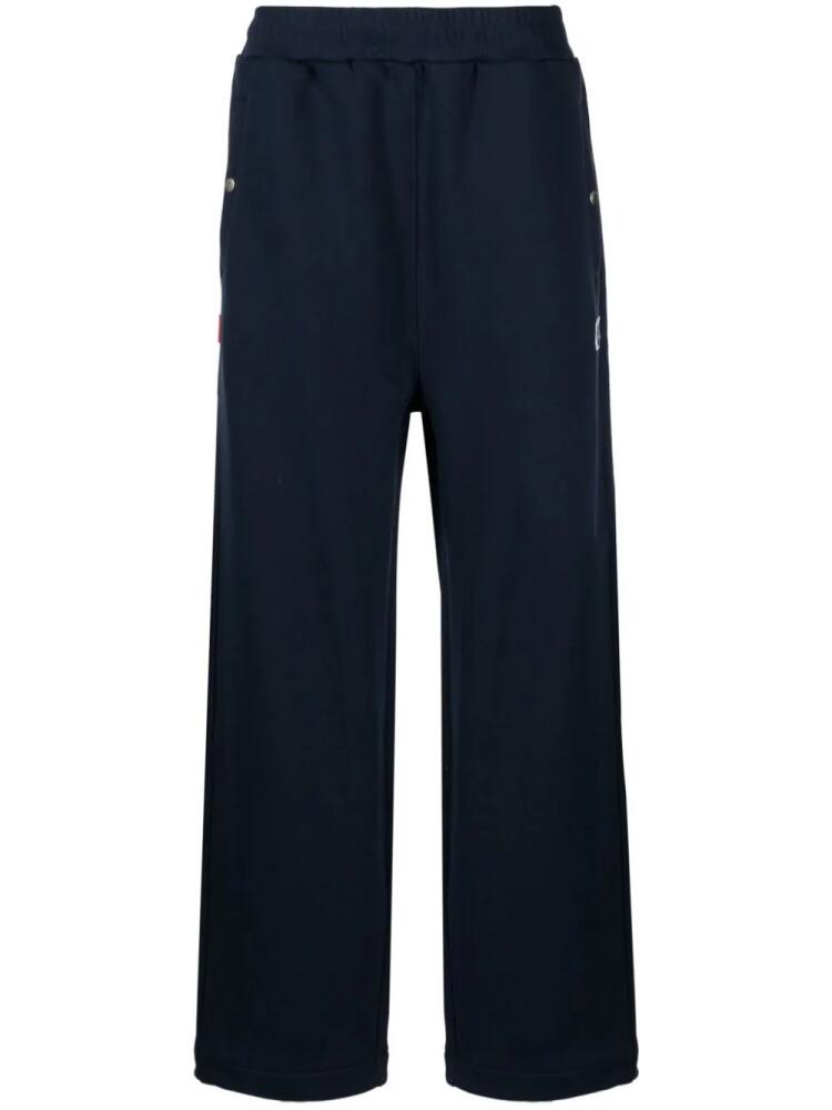 izzue logo-patch jersey track pants - Blue Cover