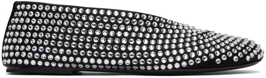 KHAITE Black 'The Marcy' Ballerina Flats Cover