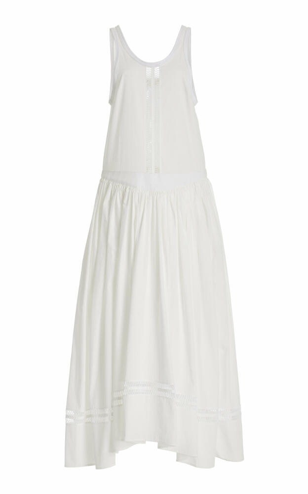 Diotima - Pocomania Hand-Embroidered Cotton Maxi Dress - White Cover