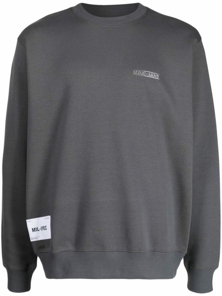 izzue logo-print crew-neck sweatshirt - Grey Cover