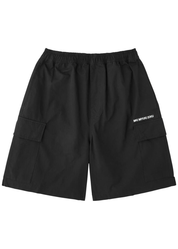 Mki Miyuki Zoku Logo-embroidered Ripstop Cotton Shorts - Black Cover