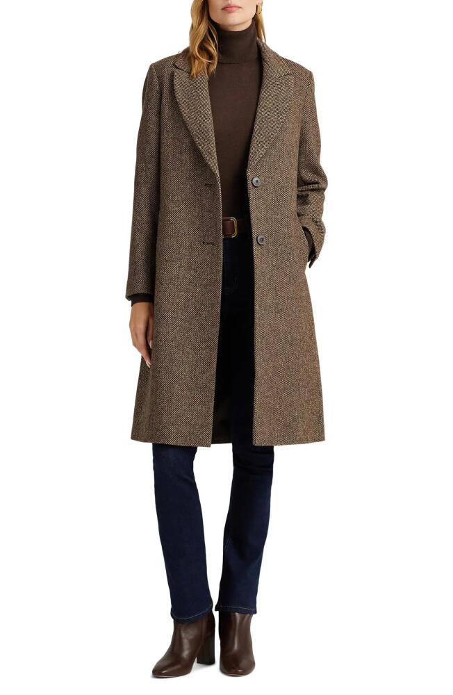 Lauren Ralph Lauren Broken Twill Wool Blend Coat Cover