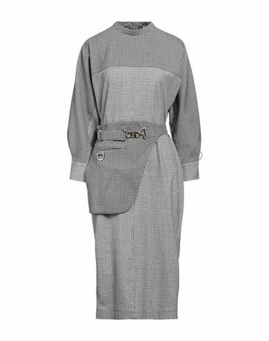 Fendi Woman Midi dress Grey Virgin Wool, Polyamide, Elastane Cover