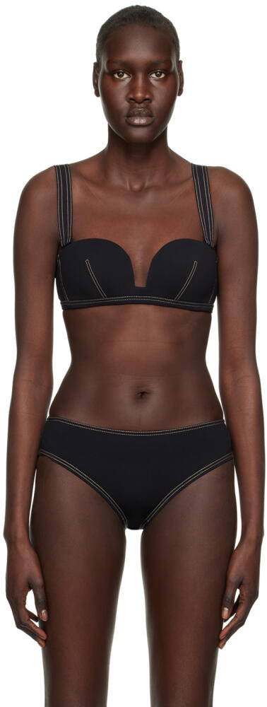 La Perla Black Wireless Bikini Top Cover