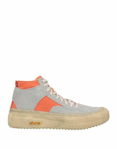 Brandblack Man Sneakers Light grey Leather, Textile fibers Cover