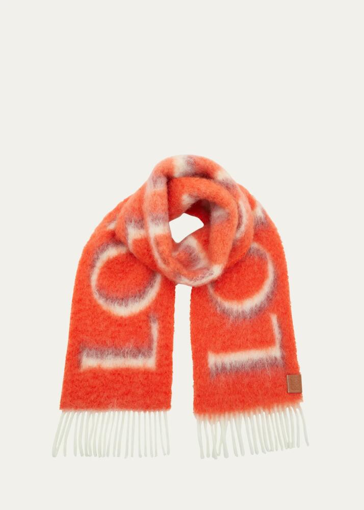 Loewe Logo Wool & Mohair Scarf Cover