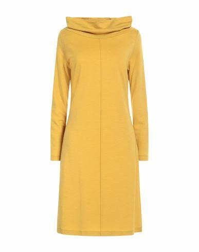 Rosso35 Woman Midi dress Ocher Viscose, Wool, Polyamide Cover