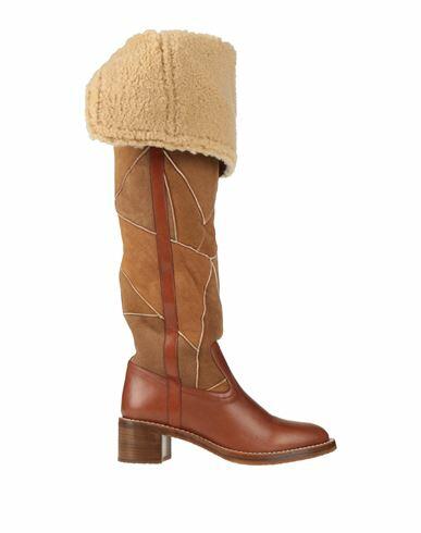 Celine Woman Boot Tan Soft Leather Cover