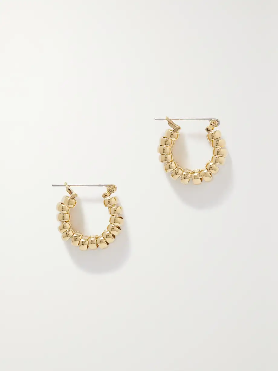 Laura Lombardi - + Net Sustain Mini Camilla Gold-plated Recycled Hoop Earrings - One size Cover