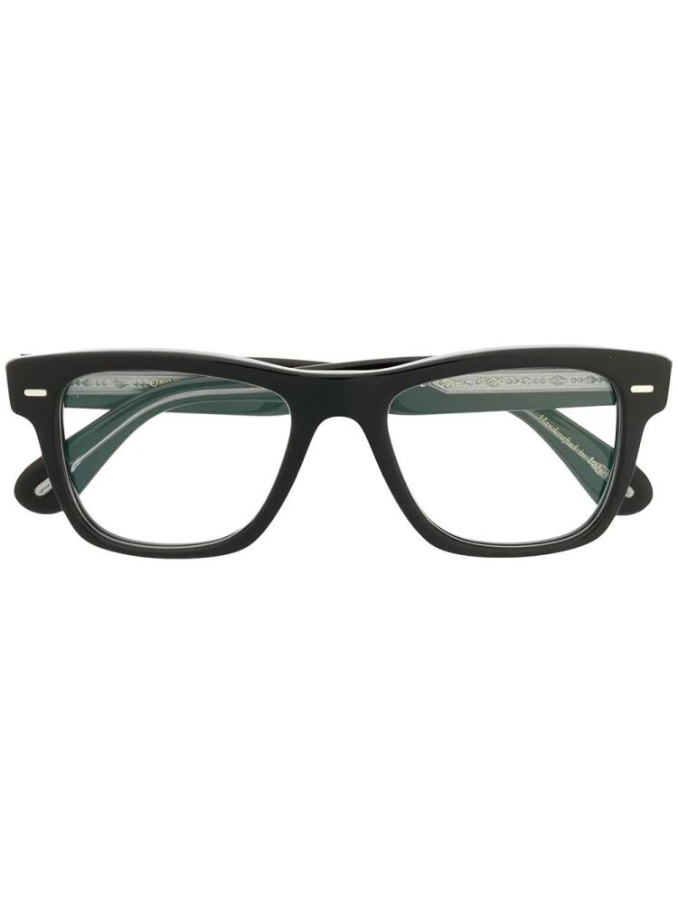 Oliver Peoples square frame glasses - Black Cover