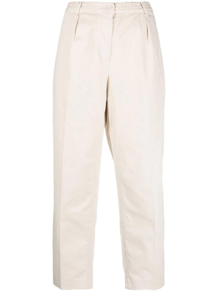 ASPESI elastic-waist cropped trousers - Neutrals Cover