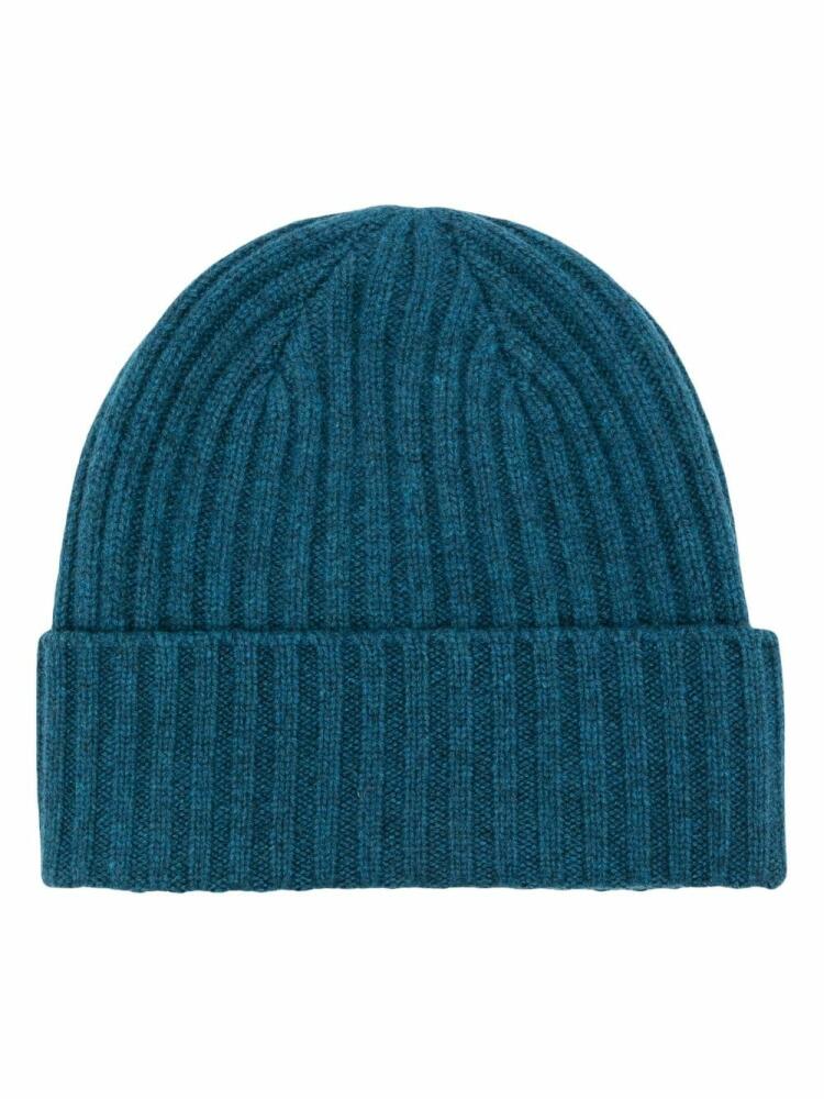 N.Peal chunky rib-knit beanie - Blue Cover