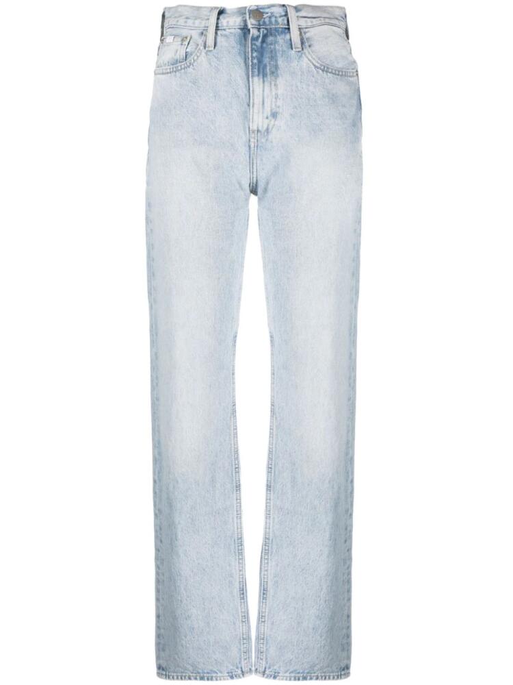 Calvin Klein Jeans high-rise straight-leg jeans - Blue Cover