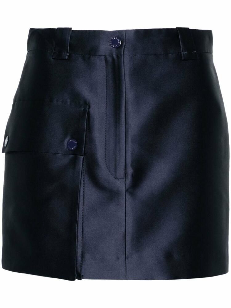 SANDRO satin-finish cargo miniskirt - Blue Cover