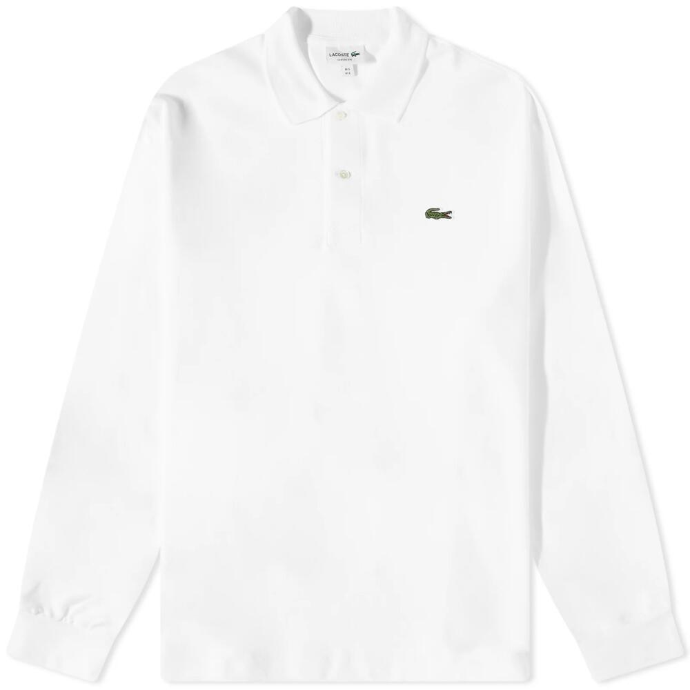 Lacoste Men's Long Sleeve Classic Polo Shirt in White Cover