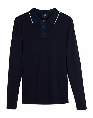 Dunhill Man Sweater Midnight blue Cotton, Mulberry silk Cover