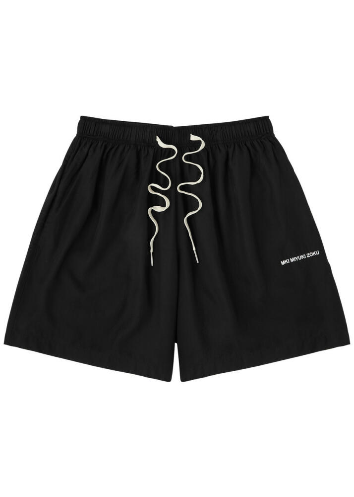 Mki Miyuki Zoku Logo-embroidered Shorts - Black Cover