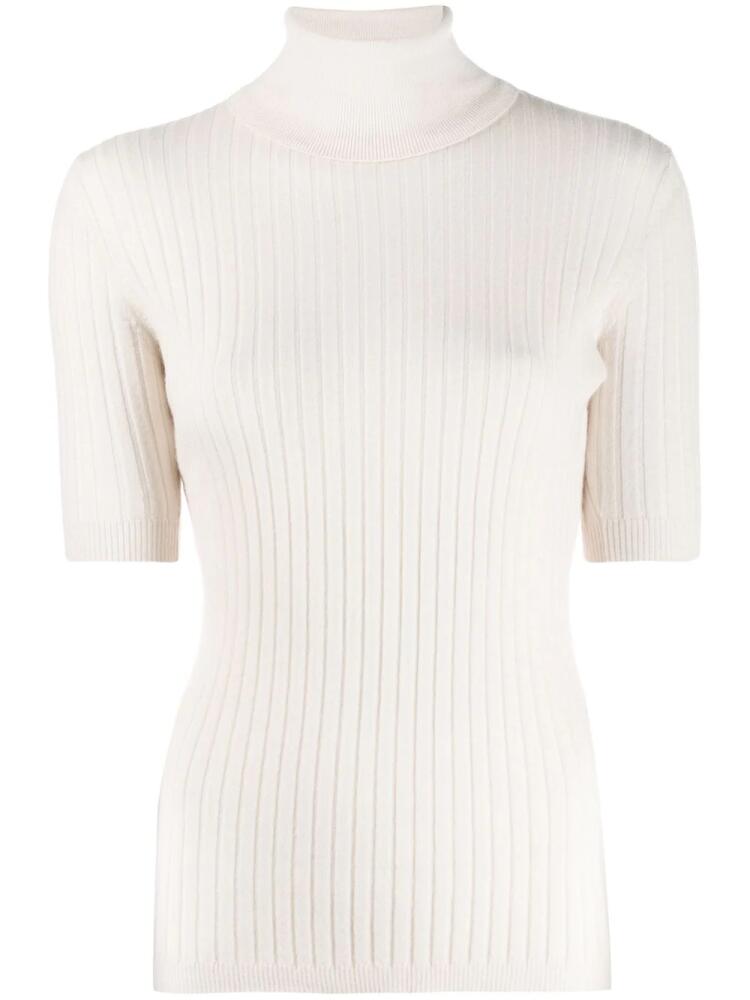 Cashmere In Love roll-neck pullover top - Neutrals Cover