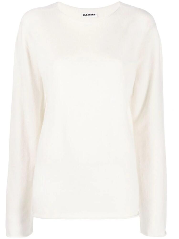 Jil Sander crew-neck cashmere jumper - White Cover