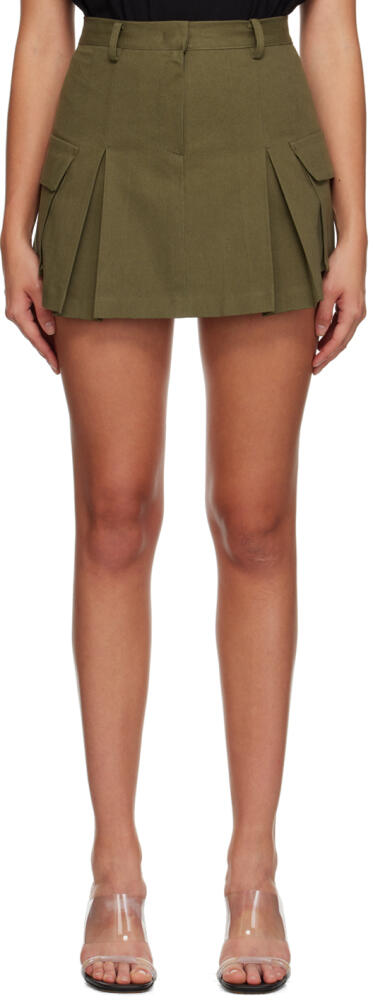 The Frankie Shop Green Audrey Cargo Miniskirt Cover