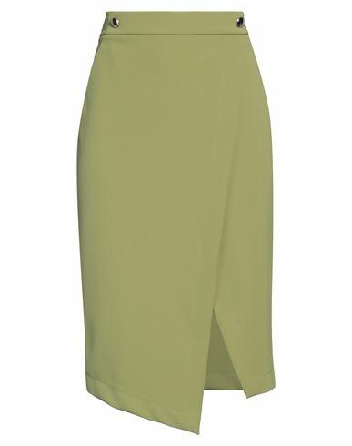 Kaos Woman Midi skirt Green Polyester, Elastane Cover