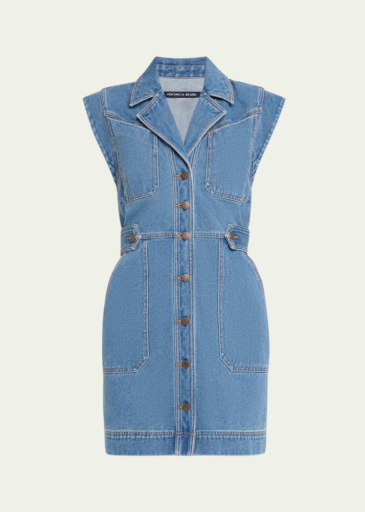 Veronica Beard Jax Denim Mini Dress Cover