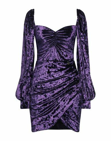 Gaëlle Paris Woman Mini dress Purple Polyester, Elastane Cover