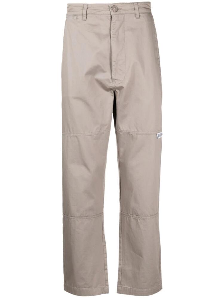 izzue logo-patch cotton chinos - Neutrals Cover