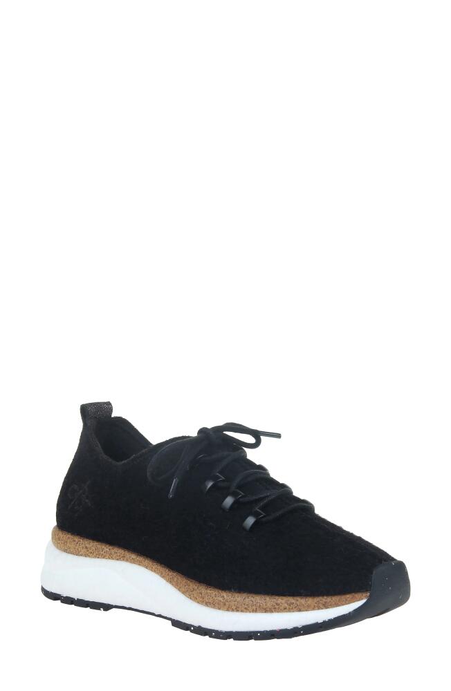 OTBT Courier Platform Sneaker in Black Suede Cover