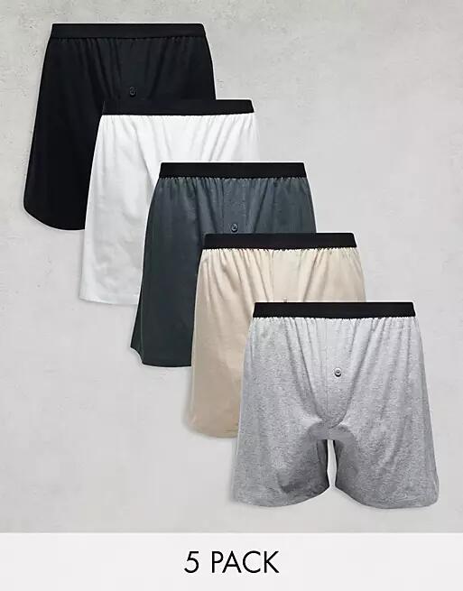 ASOS DESIGN 5 pack boxers in multi Cover