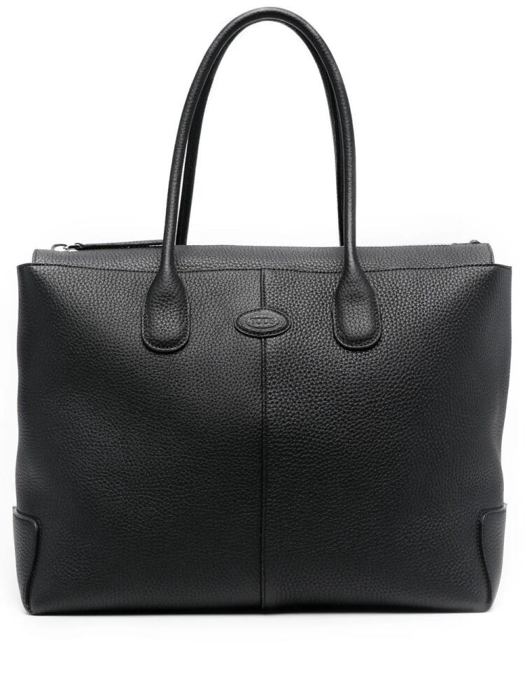 Tod's zipped shopper tote - Black Cover