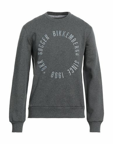 Bikkembergs Man Sweatshirt Grey Cotton, Wool, Elastane Cover